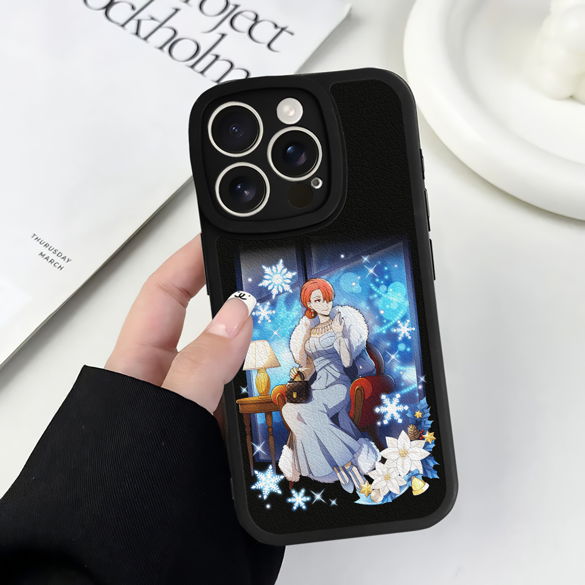 （画像用） 文豪ストレイドッグス Bungo Stray Dogs 【iPhone 16シリーズ対応】シリコンスマホケース（レザー調） 材質：シリコン